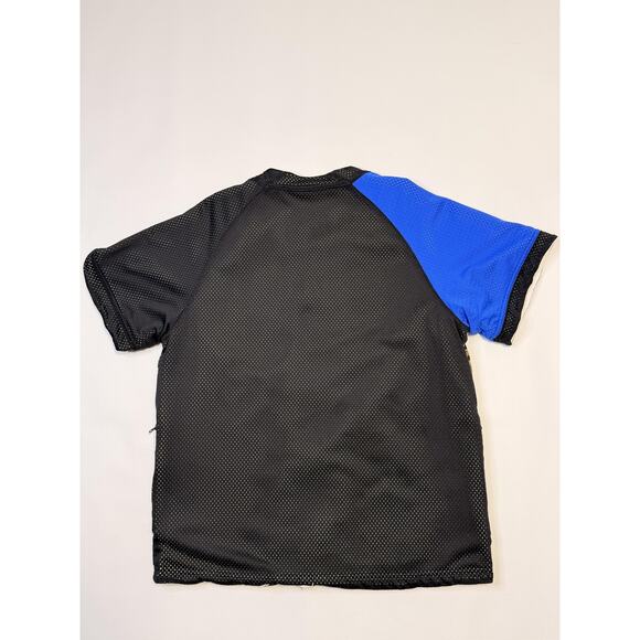 Nike Jacket Mens Medium Reversible Short Sleeve Zip Mesh Stars Camo Black Blue - Picture 6 of 15